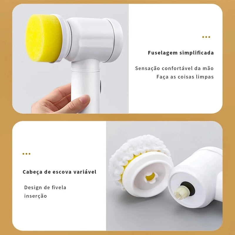 Escova CleanPlus 3 em 1 - Elétrica e Sem Fio