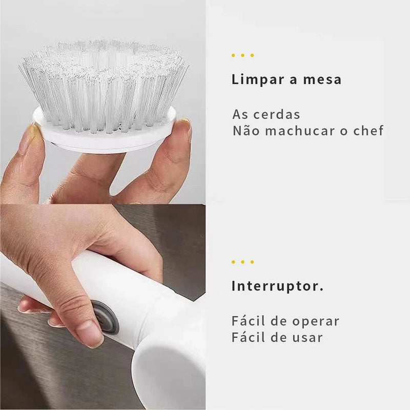 Escova CleanPlus 3 em 1 - Elétrica e Sem Fio