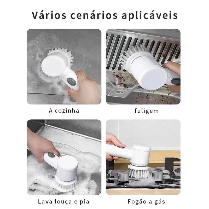 Escova CleanPlus 3 em 1 - Elétrica e Sem Fio